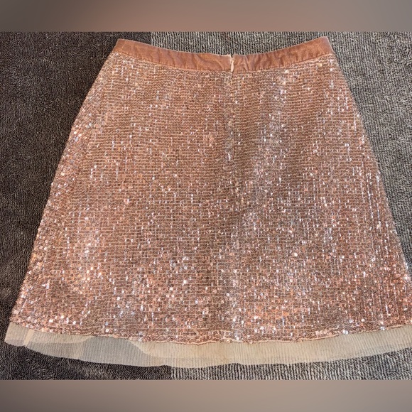 Free People Sparkling Sequin Mini Skirt - Rose Gold - Picture 4 of 9